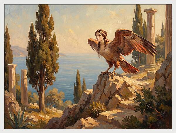 Harpy Overlooking The Mediterranean