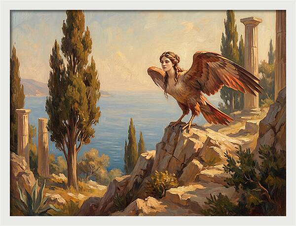 Harpy Overlooking The Mediterranean