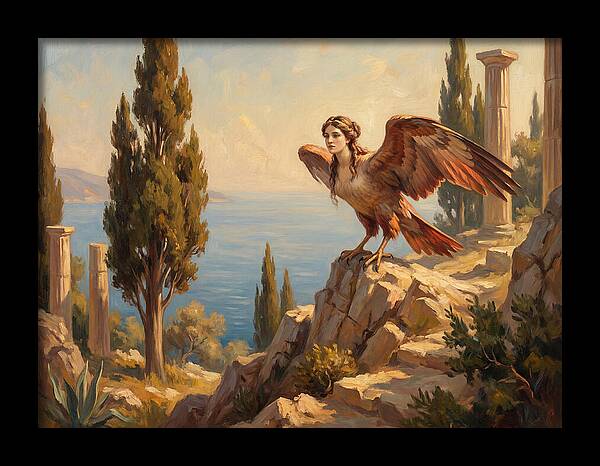 Harpy Overlooking The Mediterranean