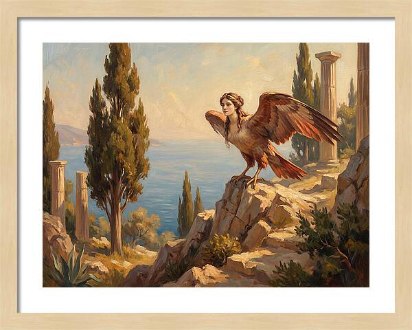 Harpy Overlooking The Mediterranean