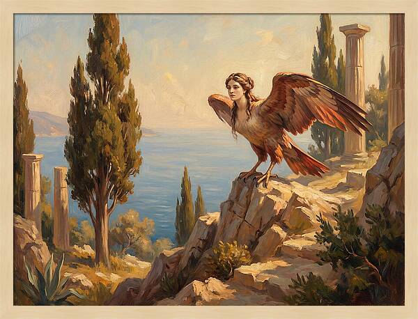 Harpy Overlooking The Mediterranean