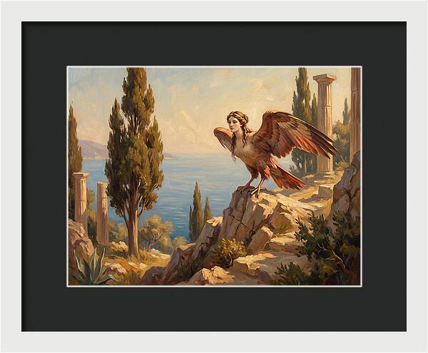 Harpy Overlooking The Mediterranean