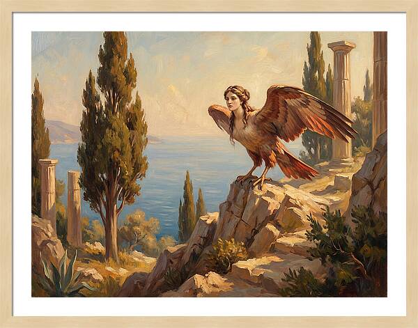 Harpy Overlooking The Mediterranean