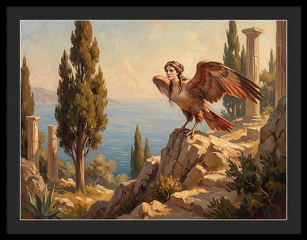 Harpy Overlooking The Mediterranean