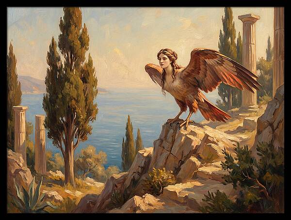 Harpy Overlooking The Mediterranean