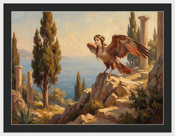 Harpy Overlooking The Mediterranean