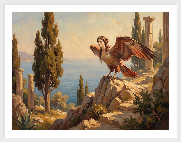 Harpy Overlooking The Mediterranean