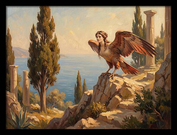 Harpy Overlooking The Mediterranean