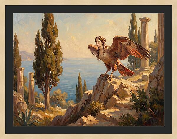 Harpy Overlooking The Mediterranean