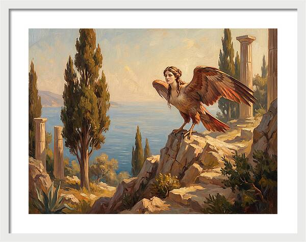 Harpy Overlooking The Mediterranean