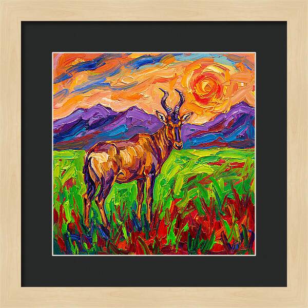 Hartebeest Amidst Colorful Terrain