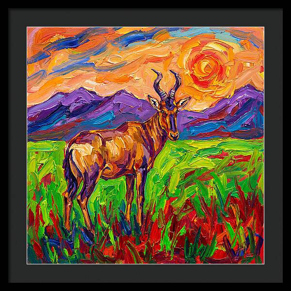 Hartebeest Amidst Colorful Terrain