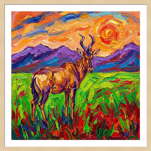 Hartebeest Amidst Colorful Terrain