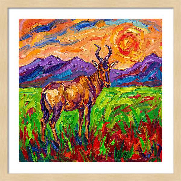 Hartebeest Amidst Colorful Terrain