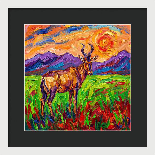 Hartebeest Amidst Colorful Terrain