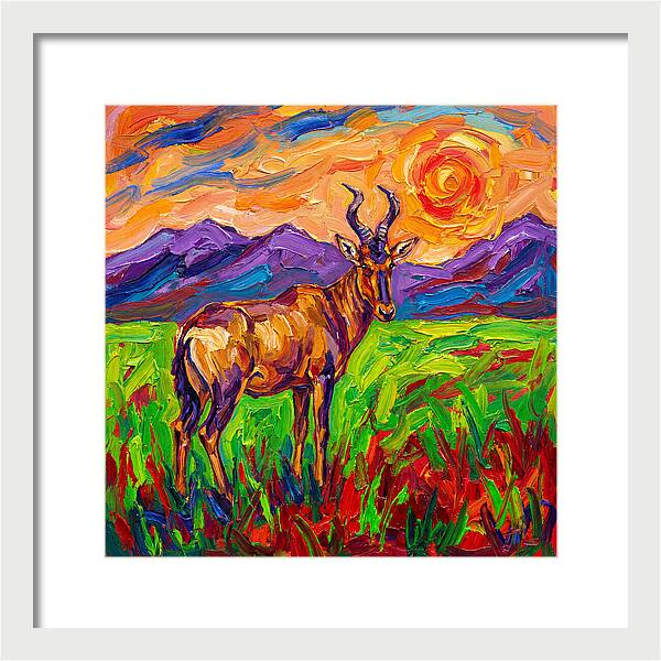 Hartebeest Amidst Colorful Terrain