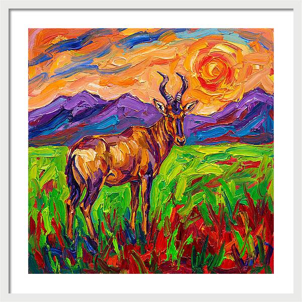 Hartebeest Amidst Colorful Terrain