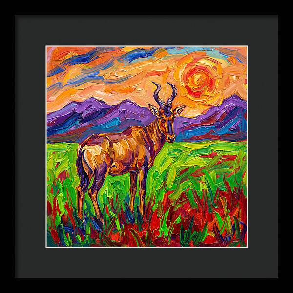 Hartebeest Amidst Colorful Terrain