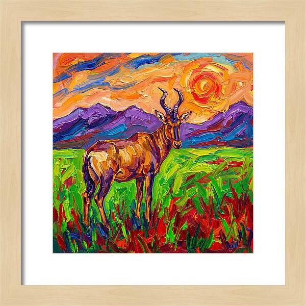 Hartebeest Amidst Colorful Terrain