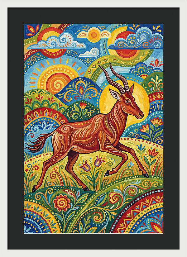Hartebeest In Vibrant Landscape