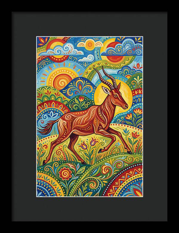 Hartebeest In Vibrant Landscape