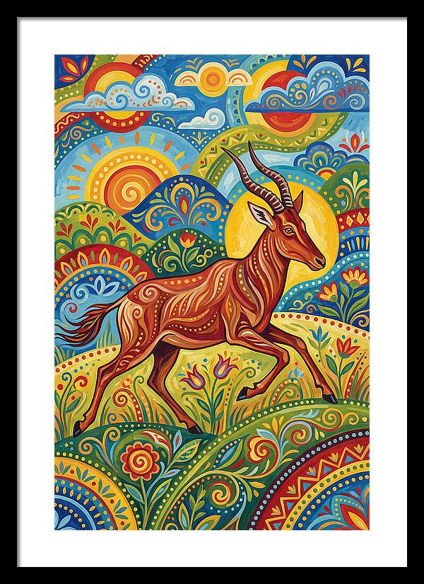Hartebeest In Vibrant Landscape