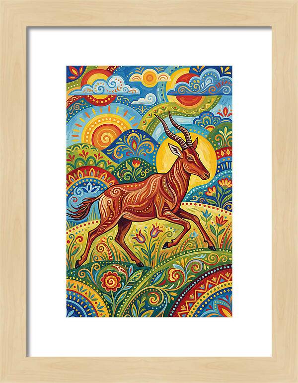 Hartebeest In Vibrant Landscape