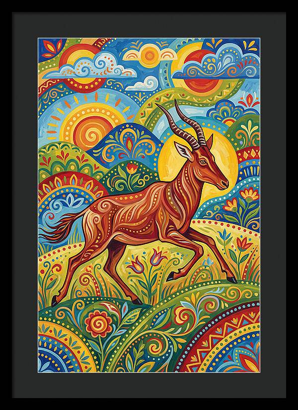 Hartebeest In Vibrant Landscape