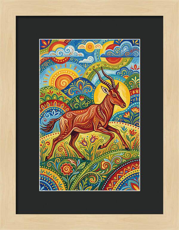 Hartebeest In Vibrant Landscape