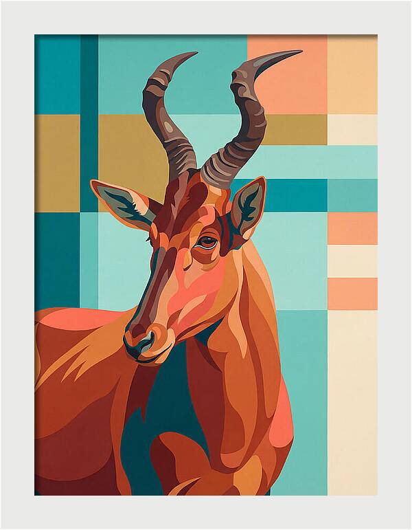 Hartebeest Portrait In Color