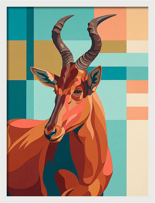 Hartebeest Portrait In Color