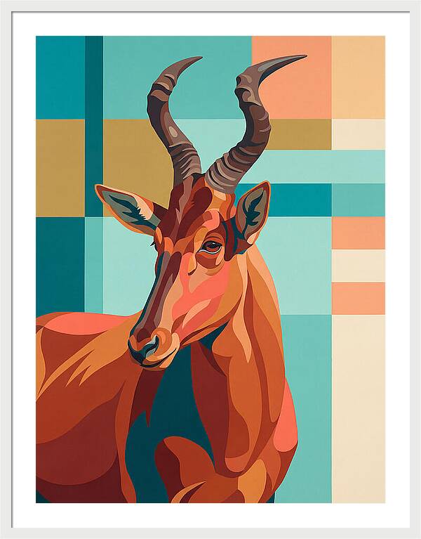 Hartebeest Portrait In Color