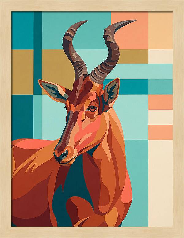 Hartebeest Portrait In Color