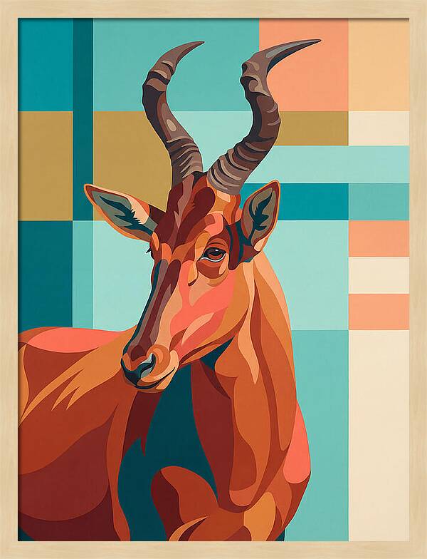 Hartebeest Portrait In Color
