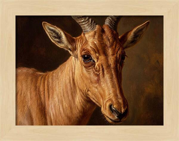 Hartebeest Portrait In Realism
