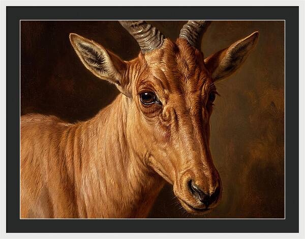 Hartebeest Portrait In Realism