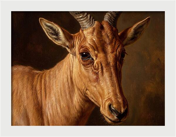 Hartebeest Portrait In Realism