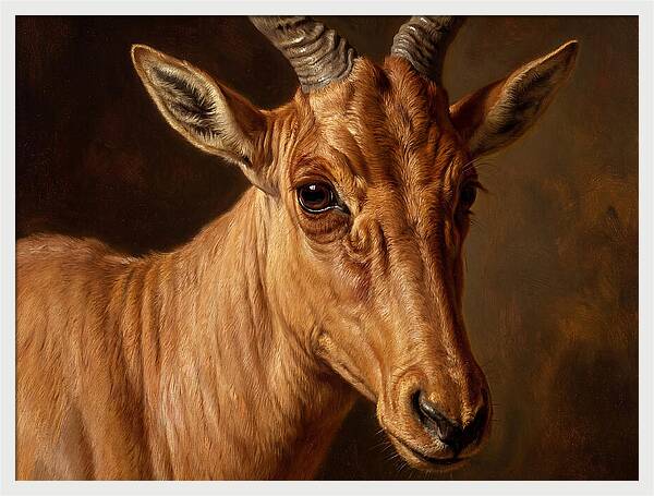 Hartebeest Portrait In Realism