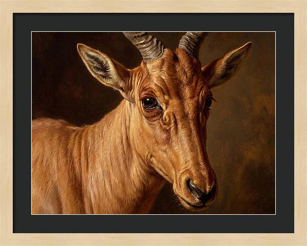 Hartebeest Portrait In Realism