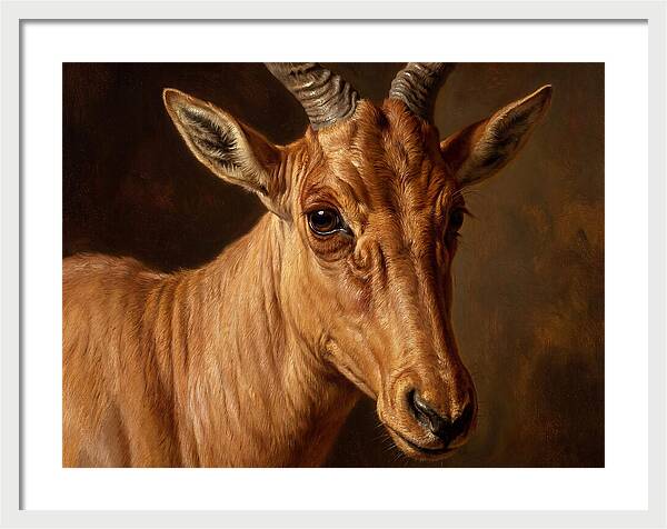 Hartebeest Portrait In Realism