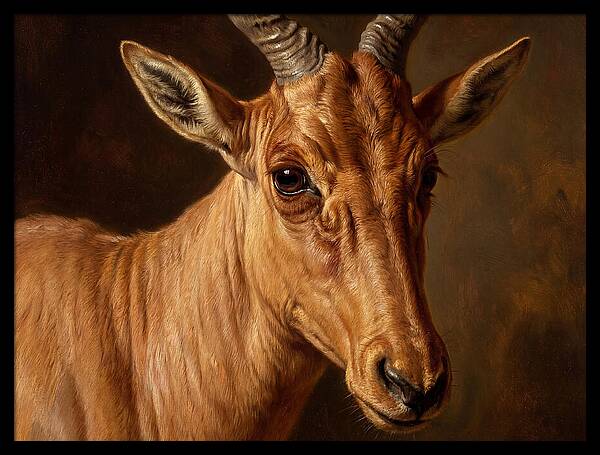 Hartebeest Portrait In Realism