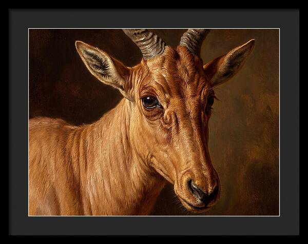 Hartebeest Portrait In Realism