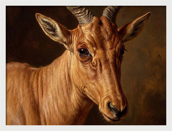 Hartebeest Portrait In Realism