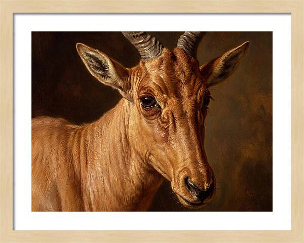 Hartebeest Portrait In Realism