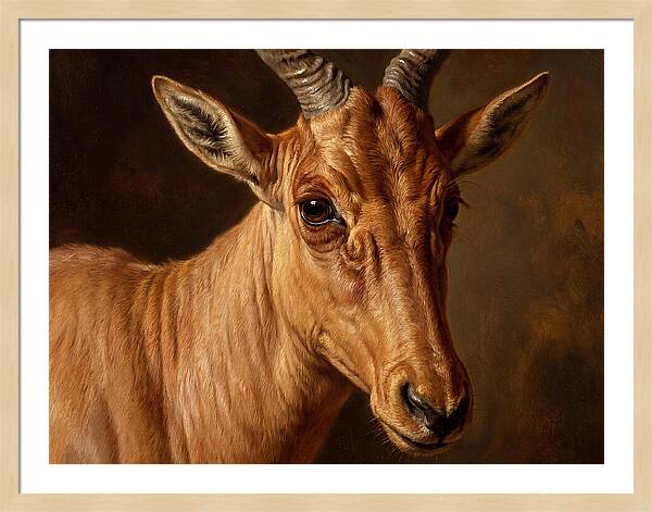 Hartebeest Portrait In Realism