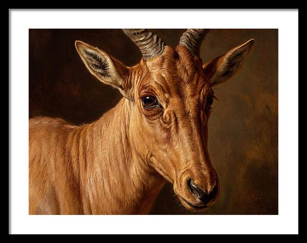 Hartebeest Portrait In Realism