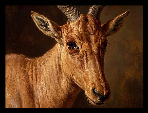 Hartebeest Portrait In Realism