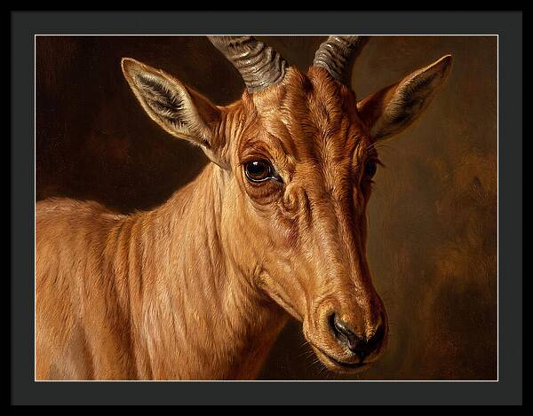 Hartebeest Portrait In Realism