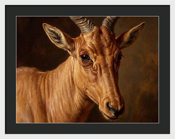 Hartebeest Portrait In Realism