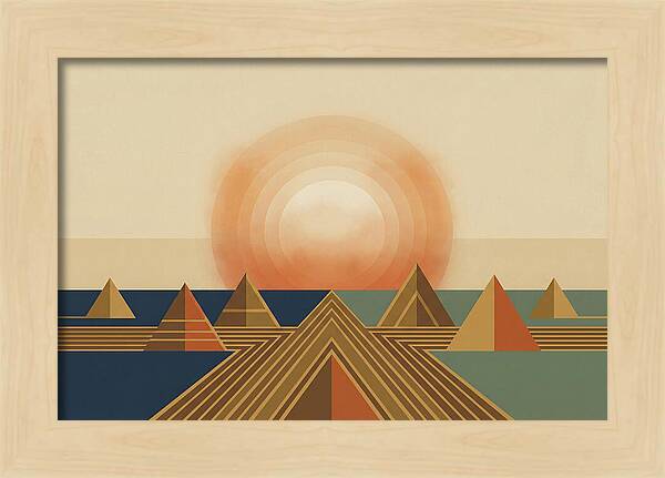 Harvest Moon Over Pyramids